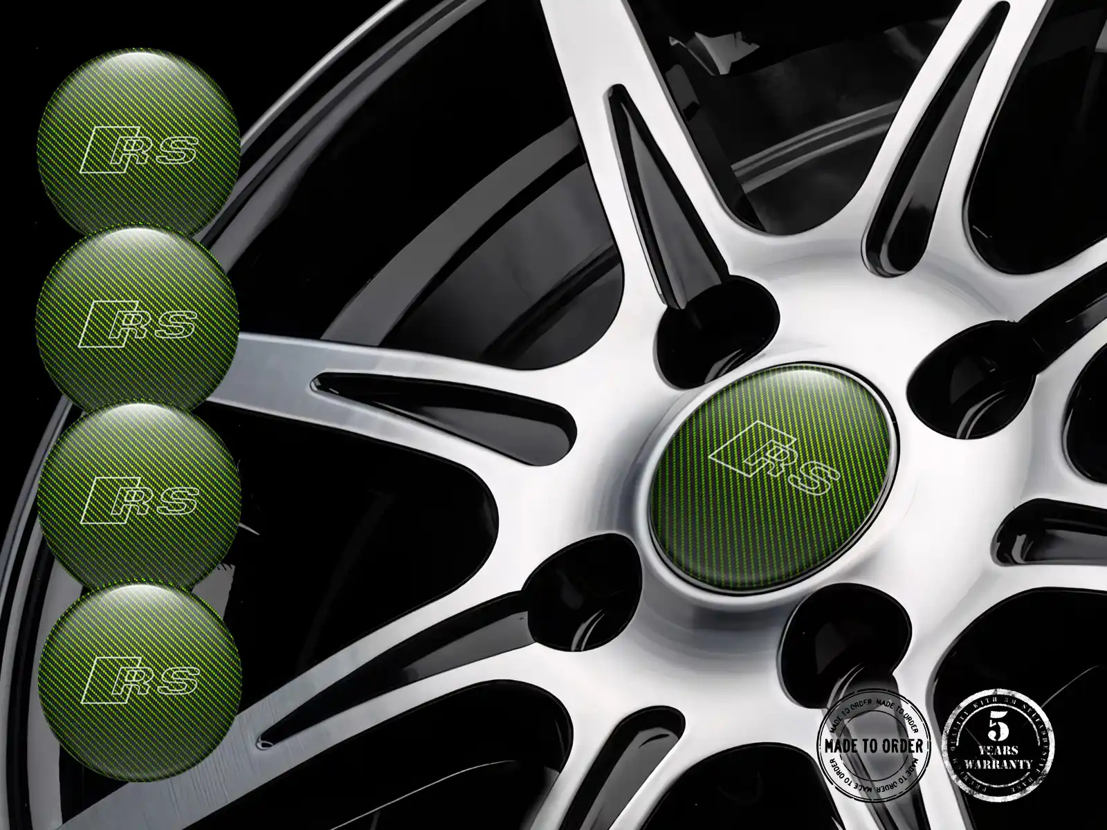 Audi Calcomanías de Aro Edición Emblemas Estilo de Silicona